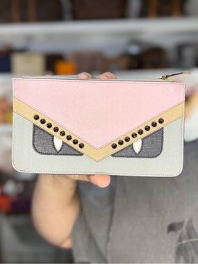 FENDI MONSTER ZIP POUCH